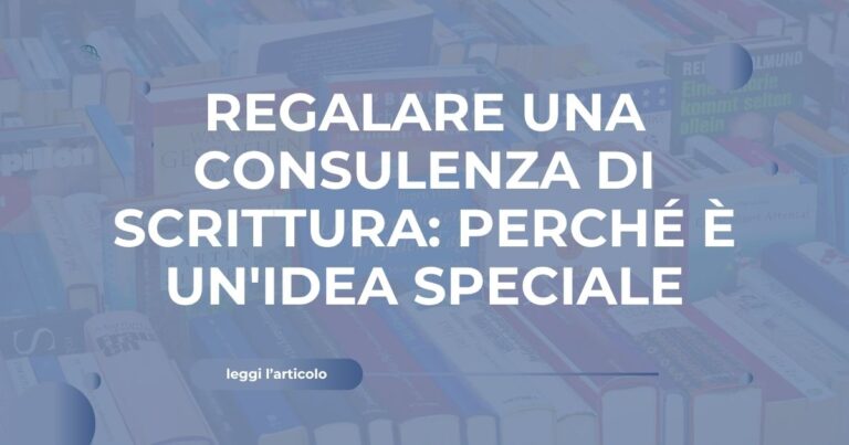 regalare una consulenza di scrittura